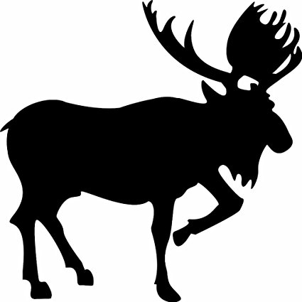425x425 Moose Silhouette Hunter Hunting Vinyl Wall Sticker Decal