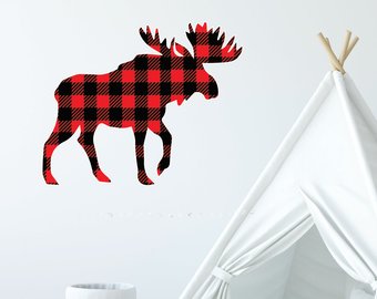 340x270 Moose Wall Decal Etsy
