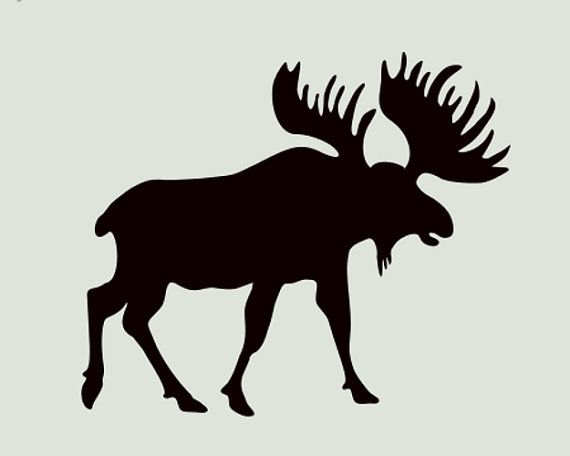 Moose Silhouette Stencil