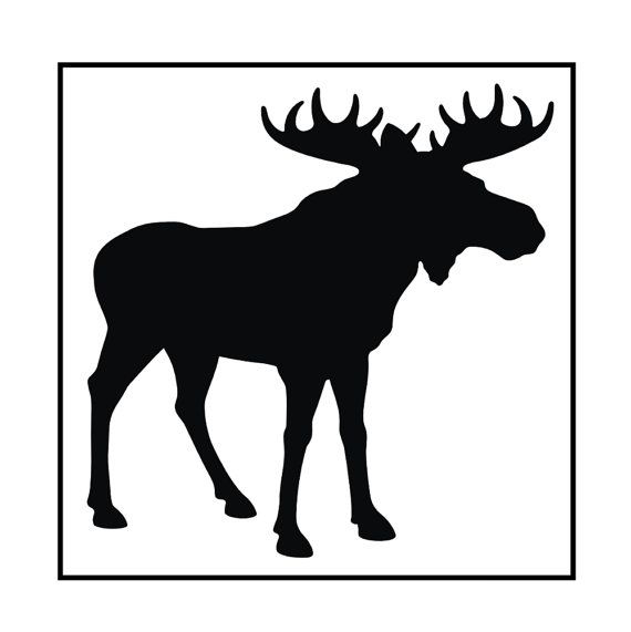 570x571 Moose Stencil