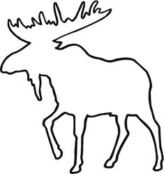 235x249 Moose Pattern. Use The Printable Outline For Crafts, Creating