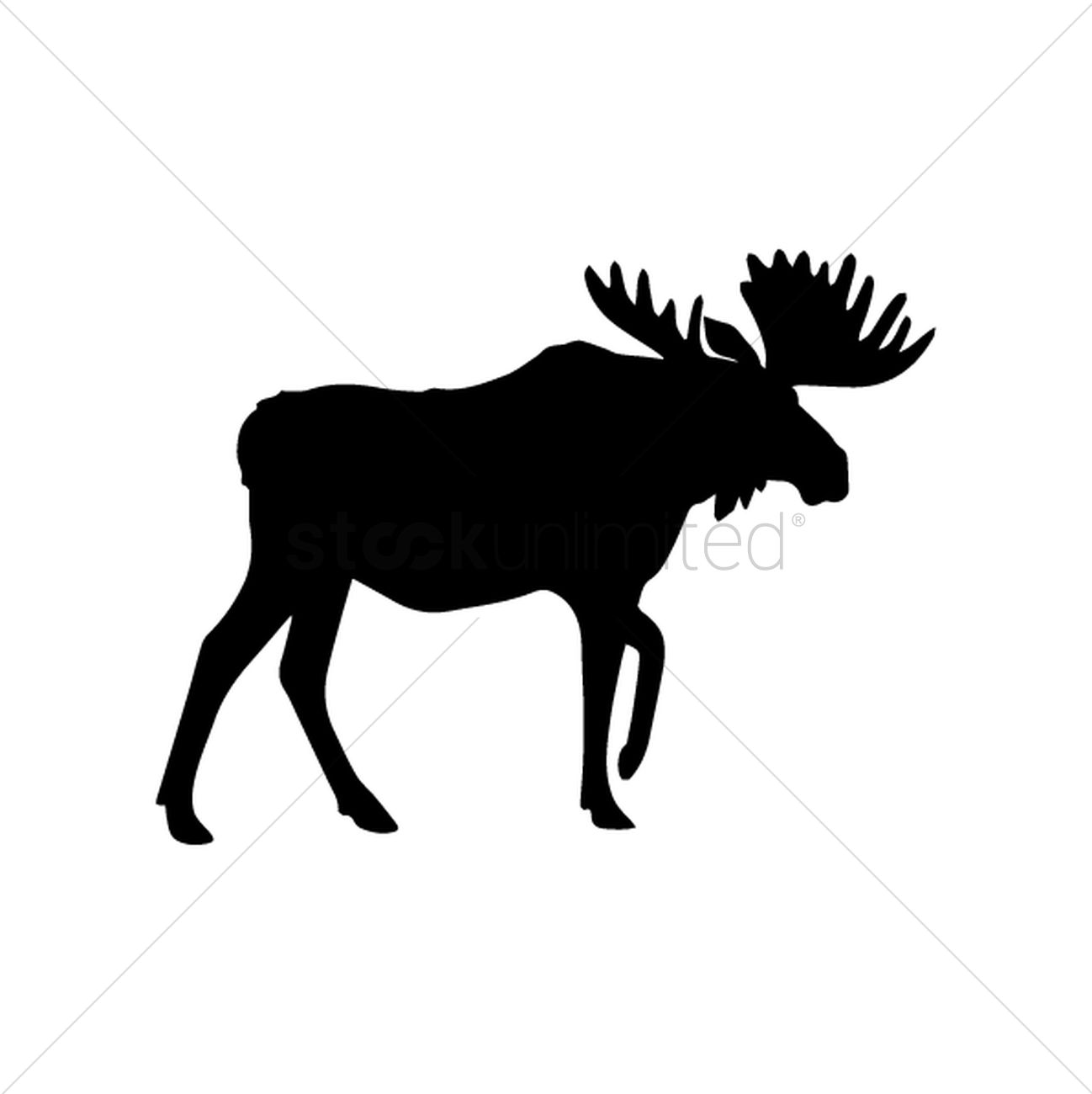 1298x1300 Moose Vector Image