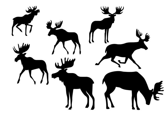 700x490 Silhouette Caribou Set