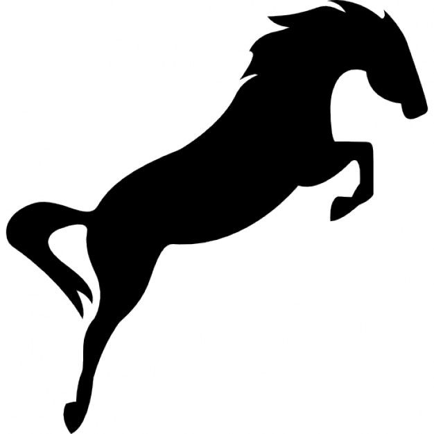 626x626 Horse Black Silhouette In Elegant Jump Free Icon Silhouettes