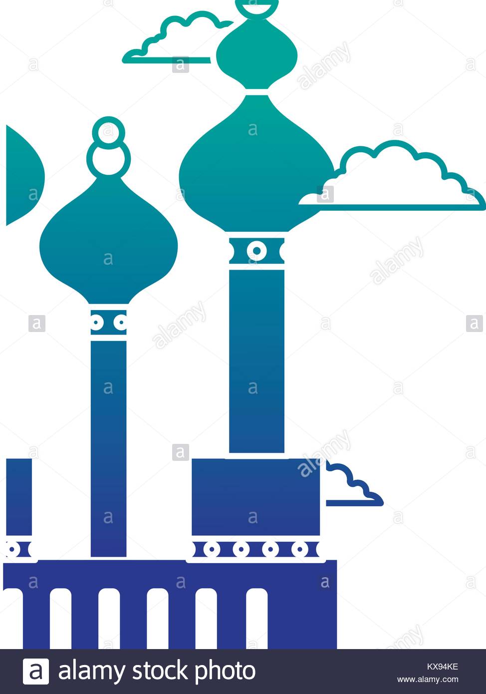 974x1390 Silhouette Moscow Site With Clouds Journey Vacation Stock Vector