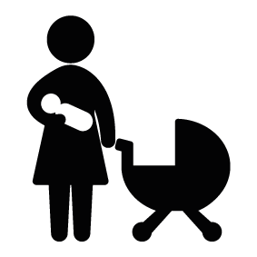 283x283 Mother With Baby Silhouette Silhouette Of Mother With Baby