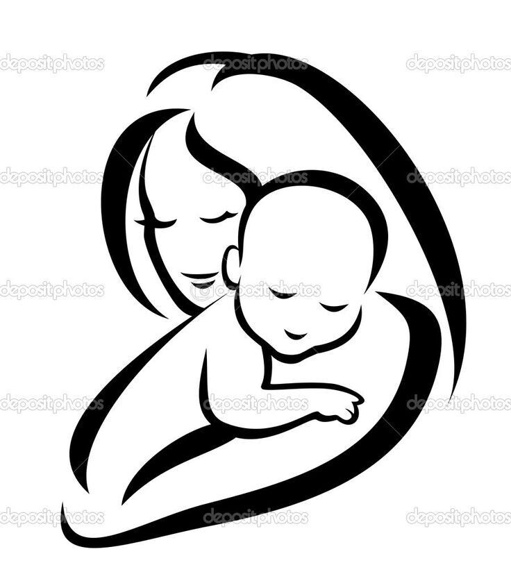 Mother And Baby Silhouette Clip Art at GetDrawings | Free download