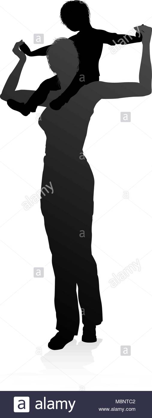 507x1390 Mother Children Silhouette Shadow Stock Photos Amp Mother