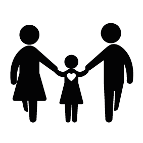 283x283 Father Mother And Daughter Silhouette Silhouette Of Father