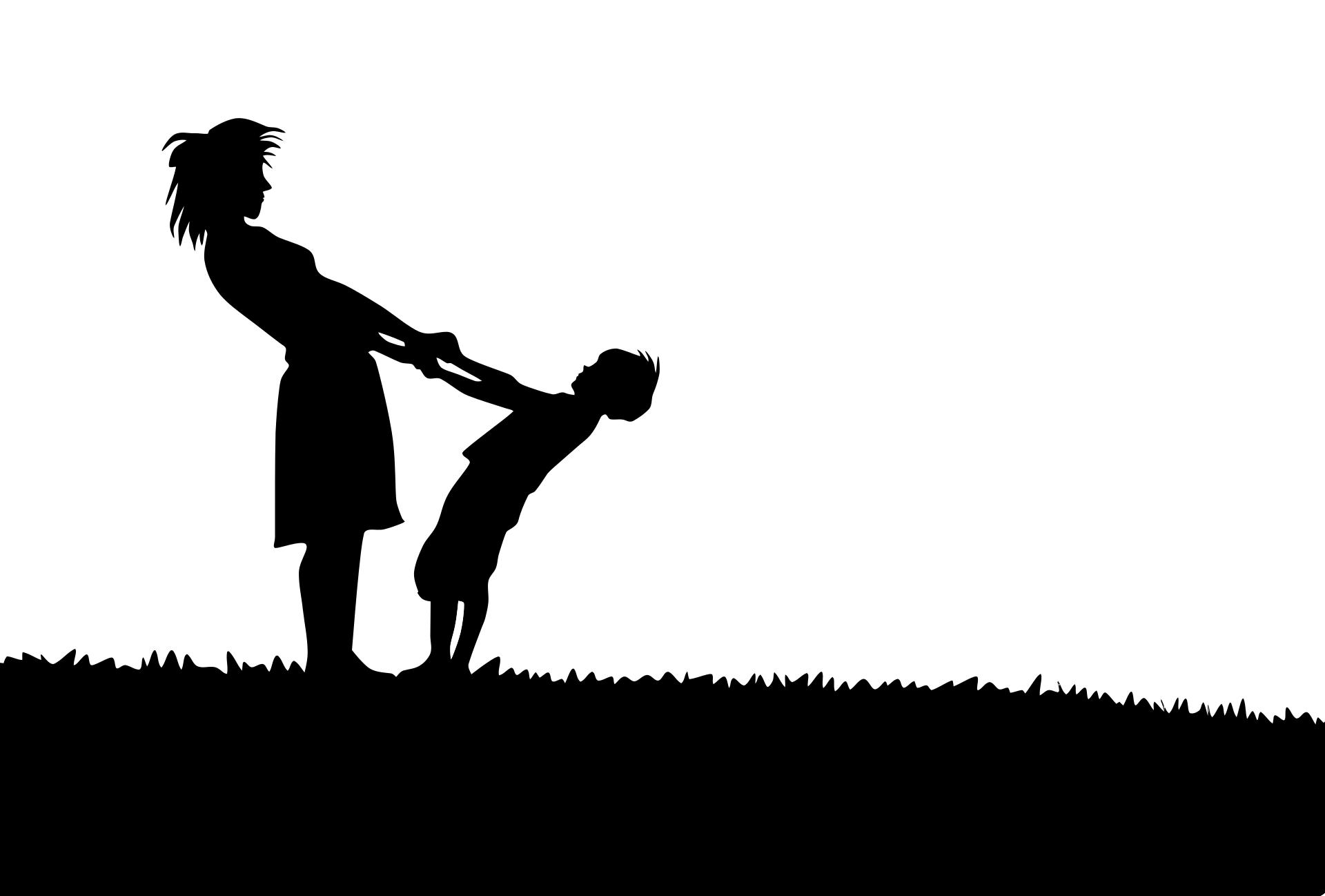 1920x1298 Mother And Son Silhouette Clipart