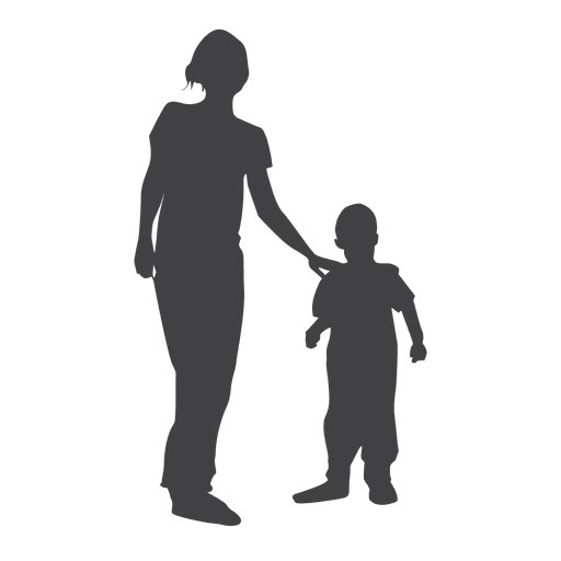 512x512 Mother And Child Silhouette