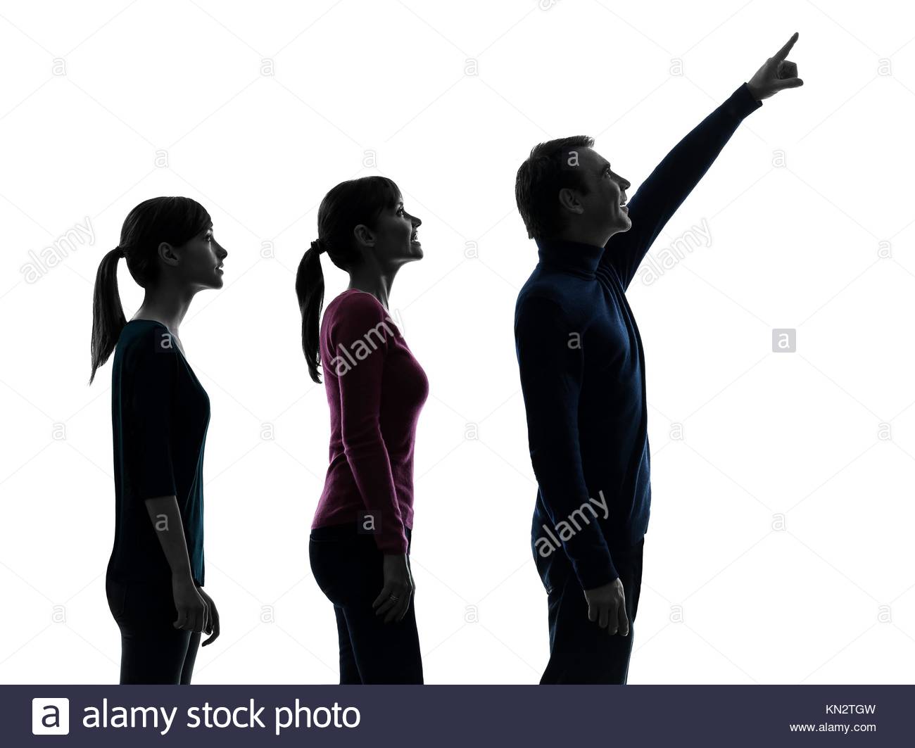 1300x1063 One Caucasian Family Father Mother Daughter Man Looking Up