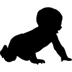 236x236 Baby Crawling Silhouettes Silhouettes, Characters And People