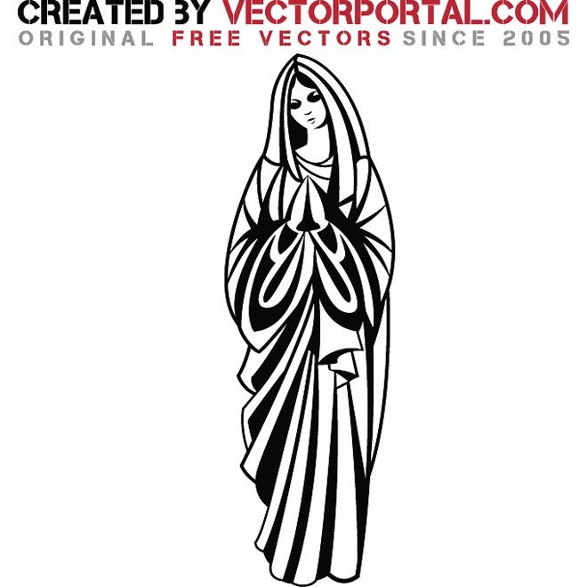 660x660 Mother Of God Vector Image. Religious Free Vectors