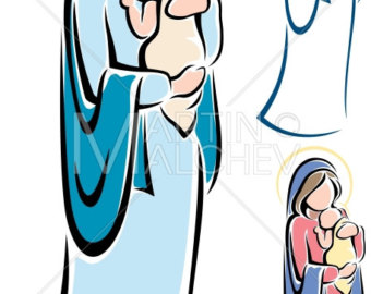 340x270 Virgin Mary Vector Etsy