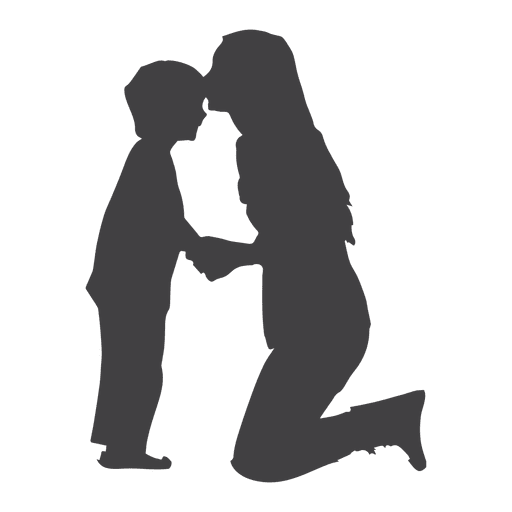 512x512 Mothers Kissing Son On Forehead Silhouette