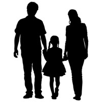 200x200 Parents Silhouette Clipart Collection