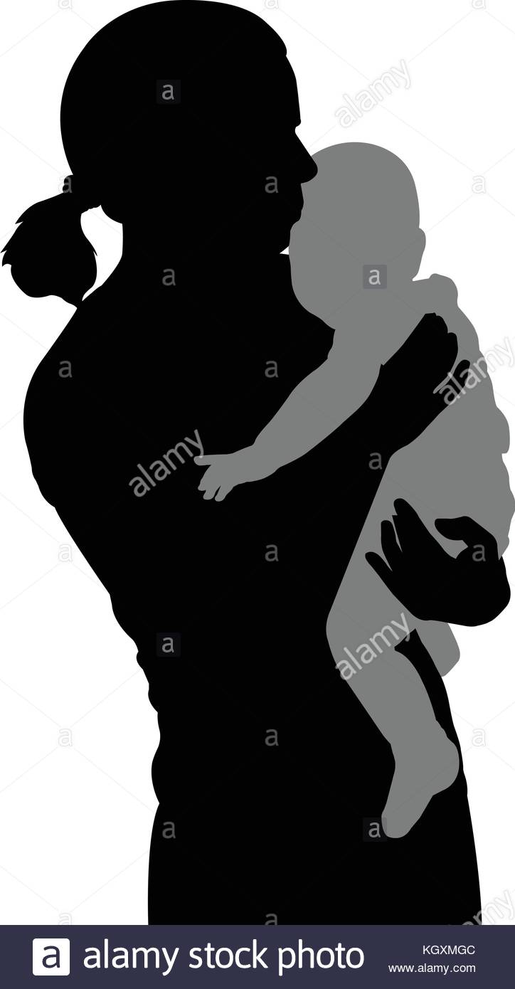724x1390 Mother Holding Baby Silhouette