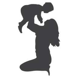 256x256 Mom And Son Silhouette