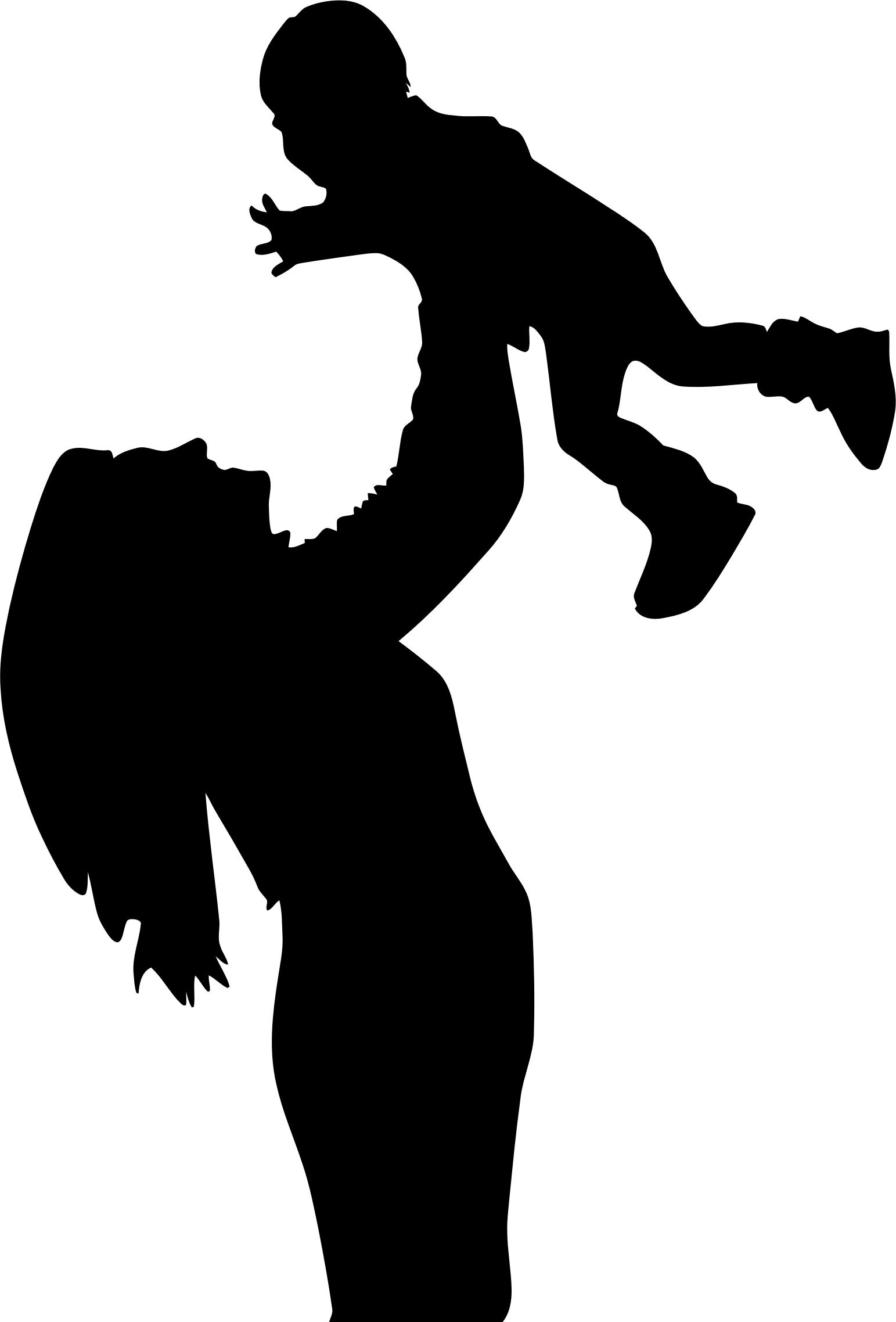 1543x2276 Mother And Son Silhouette 2 Icons Png