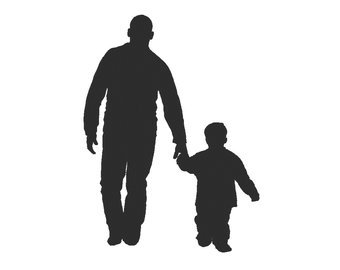 340x270 Mother Son Silhouette Mom Mommy Mother's Day Embroidery