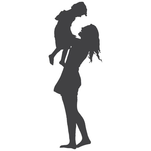 512x512 Mothers Day Silhouette Of Woman And Child