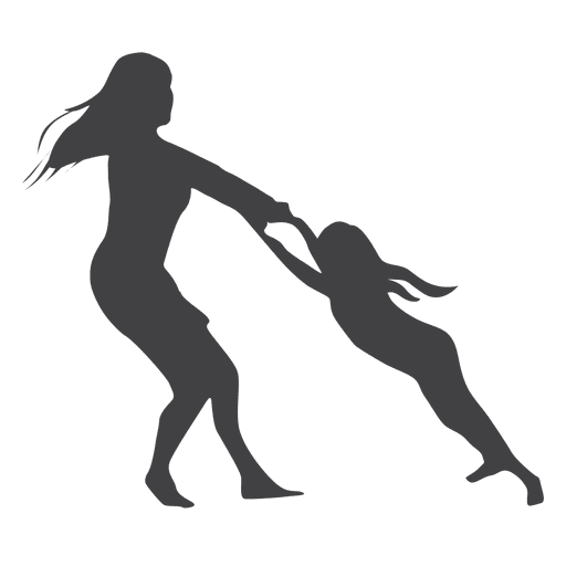 512x512 Mothers Day Silhouette Woman Playing With Kid