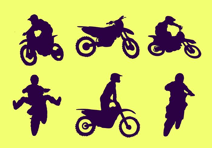 700x490 Motocross Silhouette Free Vector