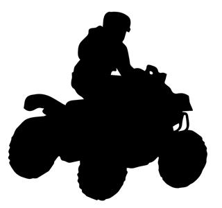 320x300 Atv Silhouette 4 Decal Sticker