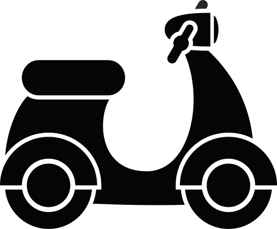 550x454 Motor Scooter Silhouette