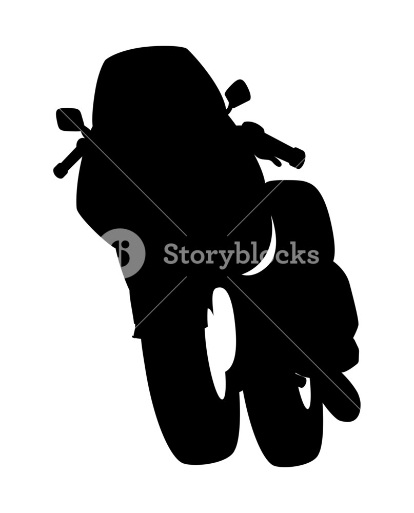807x1000 Motorbike Silhouette Royalty Free Stock Image