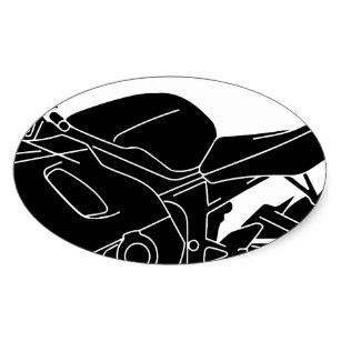 307x307 Motorcycle Silhouette Stickers Zazzle