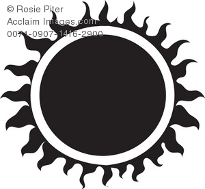 300x276 Sun Silhouette Clipart Black And White