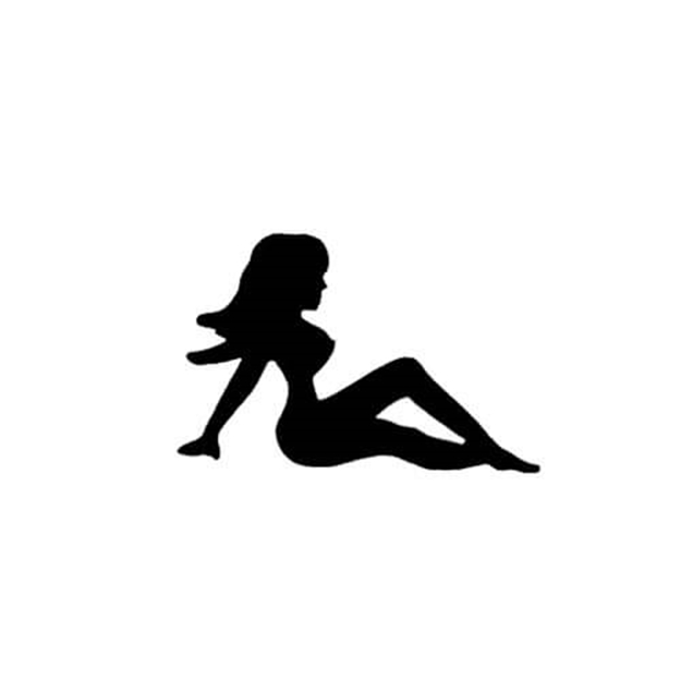 625x625 Lady Silhouette Right Sticker