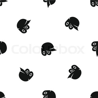 320x320 Silhouette Symbol Of Classic Baseball Helmet Front View. Simple