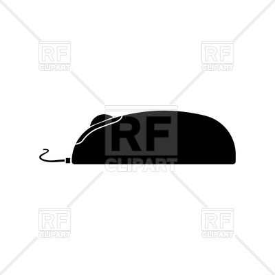 400x400 Computer Mouse Silhouette Royalty Free Vector Clip Art Image