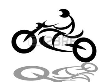 350x262 Motorcycle Rider Extreme Biker On Motorcycle Silhouette