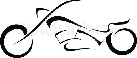 474x203 8501715 622465 Black Silhouette Of A Motorcycle On A White