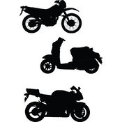 175x175 Royalty Free Silhouette Stock Motorcycle Designs