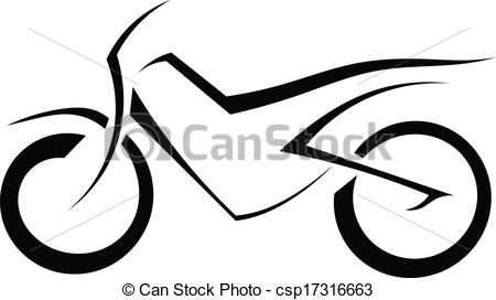 450x272 Black Silhouette Of A Motorcycle On A White Background Clip Art