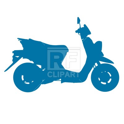 400x400 Scooter Silhouette Royalty Free Vector Clip Art Image