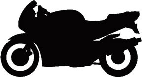 288x156 Motorcycle Silhouettes Clip Art