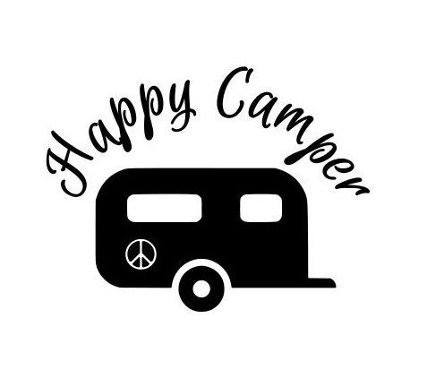 477x432 Happy Camper Vinyl Decals Stickers Camping By Scrapshackmetal