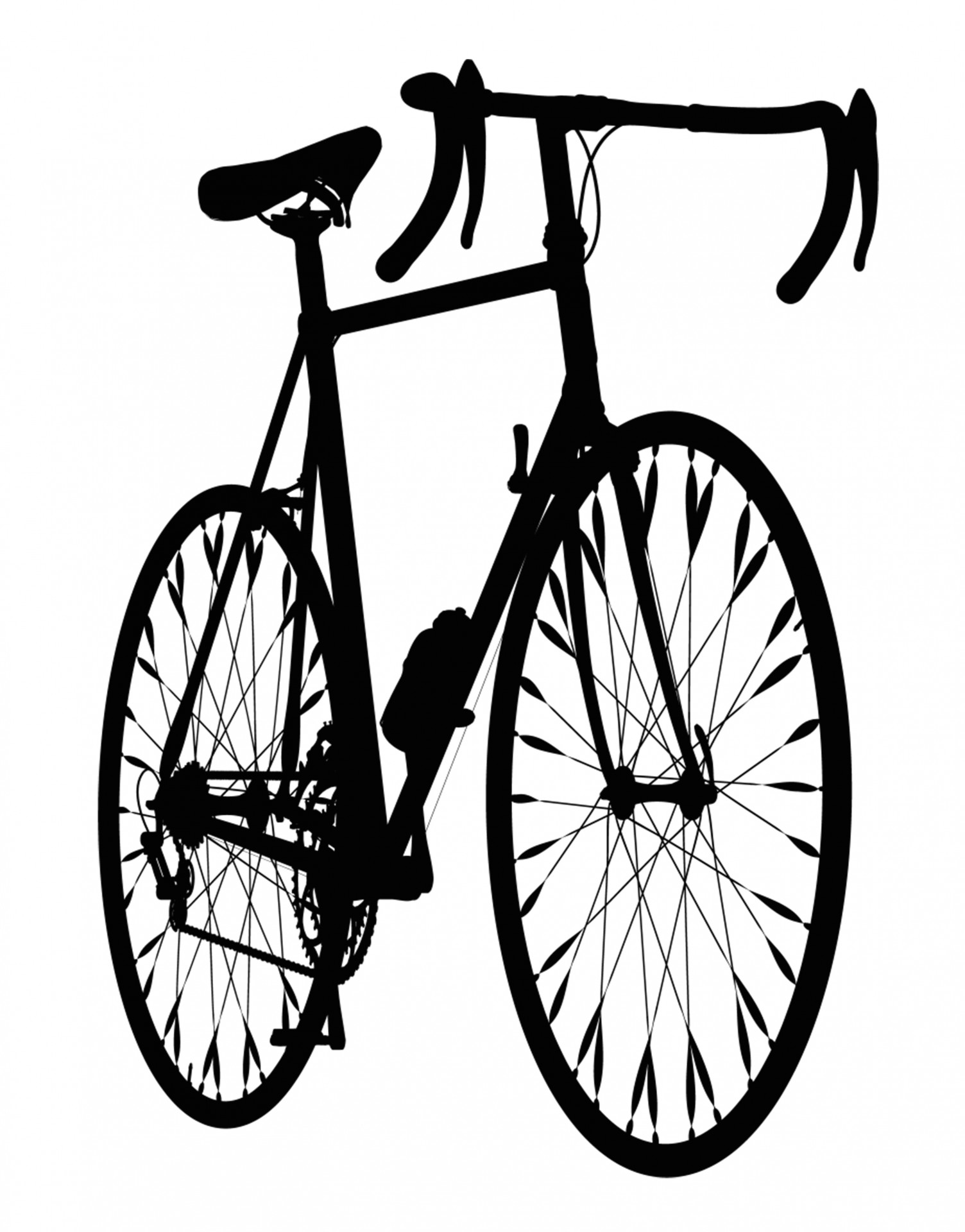 1504x1920 Mountain Bicycle Silhouette Free Stock Photo
