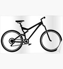 210x230 Mountain Bike Silhouette Posters Redbubble