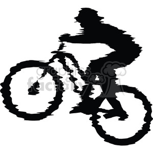 300x300 Royalty Free Mountain Bike Rider 384562 Vector Clip Art Image
