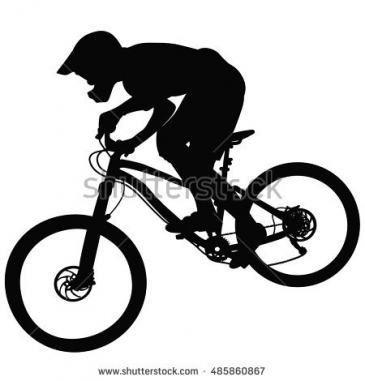 Mountain Biking Silhouette at GetDrawings | Free download