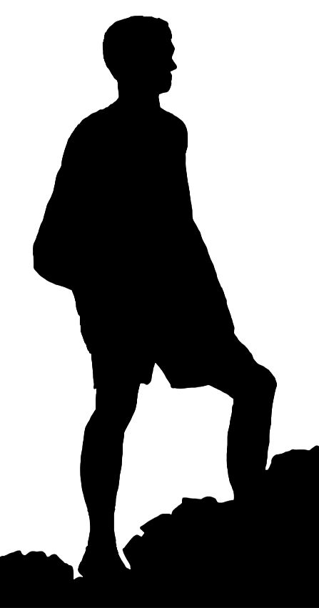 447x851 Climbing A Mountain Clipart Black And White