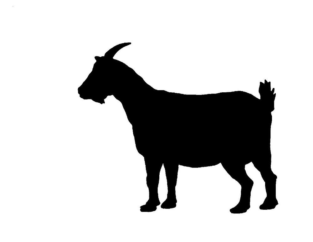 1000x773 Goat Silhouette Vector