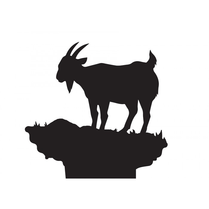 700x700 Traditional Black Iron Mountain Goat Weathervane Black Country